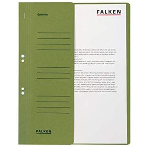 Falken 80000490001F oogjesmap, 50 stuks, voor gebruik in een map, met hefboomsluiting, voor A4-vellen, 250 g/m², groen