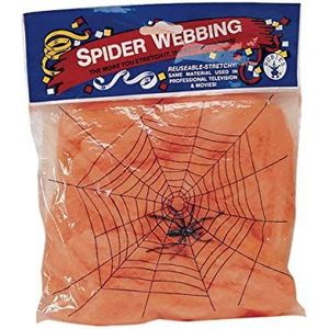 Rubie's - Jumbo Orange Spider Webbing, 2328, Eén maat