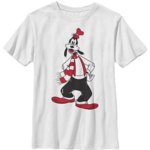 Disney Goofy Christmas Outline T-shirt voor jongens, wit, XS, Wit