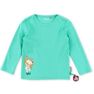 Sigikid Meisjes shirt met lange mouwen van biologisch katoen, turquoise/effen, 98, turquoise/effen