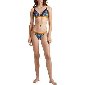 Pepe Jeans Floral Thong Strings Femme, Blue (Navy), S