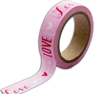 Toga MT89 Masking Tape Love Washi-Tape, 5,5 x 7 x 1,5 cm, roze
