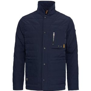 camel active Gewatteerde herenjas met overhemdkraag, donkerblauw, 50, Donkerblauw, 50