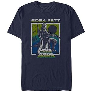 Star Wars T-shirt à manches courtes unisexe gras Sunset Organic, Bleu marine, XXL
