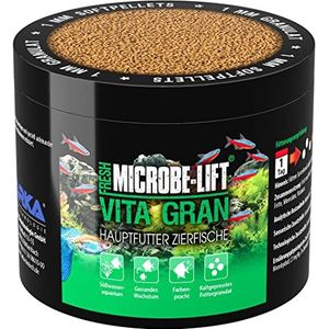 MICROBE-LIFT® - Vita kristalvoer voor zoetwateraquariumvissen | Koudgeperst voer ter bevordering van de kleur en groei van vissen | Inhoud: 243 g