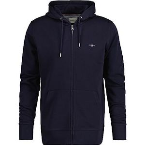 GANT Reg Shield Full Zip Hoodie Heren Hoodie, Nachtblauw.