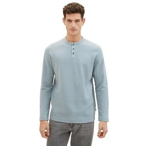 TOM TAILOR T-shirt à manches longues pour homme, 27475 - gris menthe, L