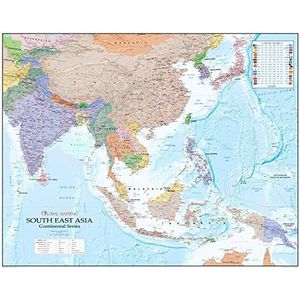 XYZ Maps Continental-serie: Zuidoost-Azië - Wandkaart