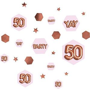 Neviti Glitz & Glamour 773444 Tafelconfetti 50 jaar, roze/roségoud