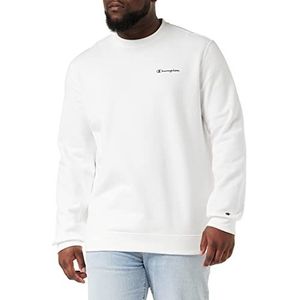 Champion Legacy Classic Small Logo Crewneck Pullover voor heren, Wit.