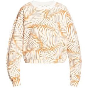 Roxy Off To The Beach Sweater voor dames, wit/bruin (toast palm tree dreams)
