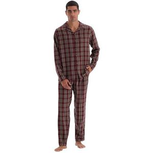 Dagi Pantalon de pyjama tissé à carreaux pour homme - Taille normale, multicolore, L
