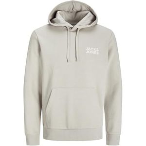 Jack & Jones Sweatshirt, Jjecorp logo, hoodie, Noos, herentrui met capuchon (1 stuk), Lichtbeige