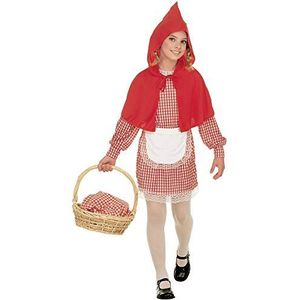 Widmann - Kinderkostuum rode jas, jurk, schort, jas met capuchon, carnaval, themafeest