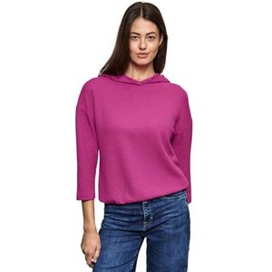 Street One A321947 Gestructureerd T-shirt voor dames, Royal Fuchsia