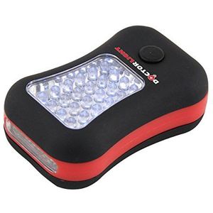 Zaklamp met 24 + 4 leds, werkt op batterijen, multifunctioneel, met haak en magneet, ideaal voor doe-het-zelvers, kamperen, wandelen, thuis