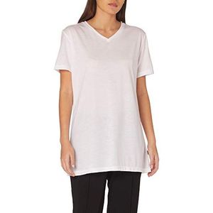 Trigema Dames V-shirt van 100% lyocell, wit (001)