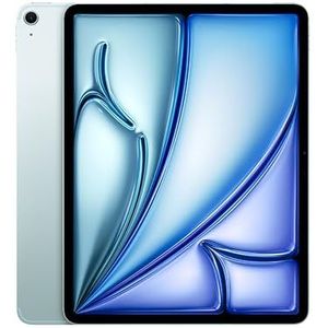 Apple iPad Air 13 inch (M2): Liquid Retina-display, 512 GB, 12 MP horizontale frontcamera, 12 MP achtercamera, wifi 6E + 5G met eSIM, Touch ID, batterijduur van één dag, blauw