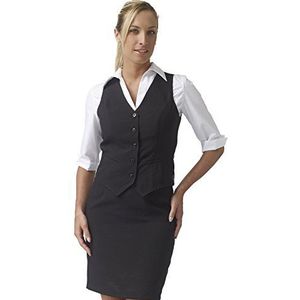 Siggi - Dames vest ""Mirella"" polyester, 100% strijkvrij, vlekwerend, verschillende kleuren. Gewicht per m² gr. 180 - Maat: M - Varianten: zwart