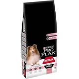 PRO PLAN Medium Adult Sensitive Skin met OPTIDERMA Rijk aan zalm- 14 KG - Brokjes voor volwassen honden van gemiddelde grootte