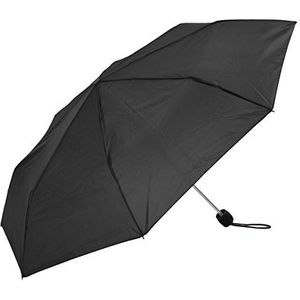 Paraplu, opvouwbaar, zwart voor dames en heren, opvouwbaar, met handmatige opening, winddicht, compact, slechts 24 cm, ultralicht, 250 g, reisparaplu