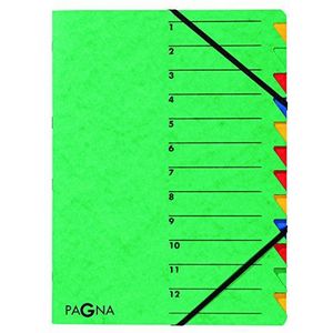Pagna Ordner Easy (12 vakken, 1-12), groen, A4