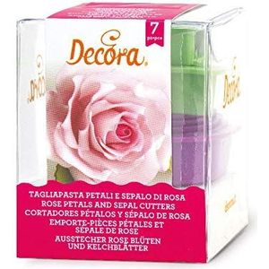 Decora 0803025 Set met 7 bloemblaadjes en rozenblaadjes, kunststof