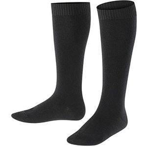 FALKE Unisex Kids Comfort Wool lange sokken, ademend, klimaatregulerend, geurremmend, dikke wol, warm, duurzaam, zachte binnenzijde op de huid, 1 paar, Zwart (Zwart 3000)