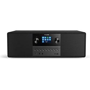 Philips Audio M6805/10 Stereo-Installatie met Bluetooth en Internetradio DAB+/FM (USB, Spotify Connect, MP3-CD, Audio-ingang, 50 W, Alles-in-één Microsysteem, Digital Sound Control) - Zwart - 2020/2021 Model