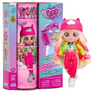 BFF Cry Babies S2 Hannah, modieuze pop om te verzamelen met lang haar, stoffen kleding en 10 accessoires, speelgoedcadeau voor meisjes en jongens vanaf + 5 jaar