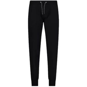 CMP - Stretch fleece lange broek effen kleur met manchet, stretch fleece, lange broek effen kleur met manchet voor heren, zwart.