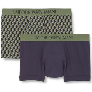 Emporio Armani Trunks Homme, Impression rectan/marine, L