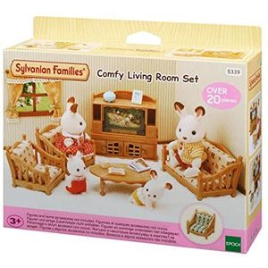 Sylvanian Families 5339 woonkamerset- poppenhuismeubel- 20 onderdelen- 2 dessins voor meubels