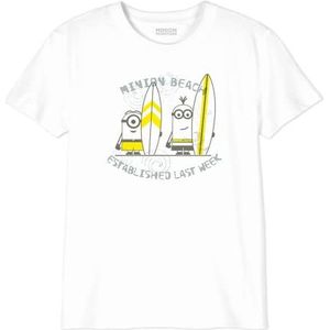 The Minion Monsters Boutmints024 T-shirt voor jongens (1 stuk), Wit.