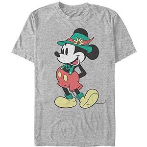 Disney Mickey, Melange Grey, T-shirt met korte mouwen, leer, uniseks, maat S, Melange Grey