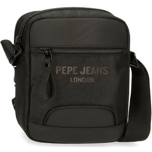 Pepe Jeans Bromley Bagages - Sac de messager Homme, Noir, Taille unique, Bandoulière