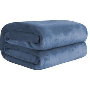 Komfortec Knuffeldeken, fleece, Oeko-Tex gecertificeerd, superzacht, 150 x 200 cm, 450 g/m², blauw