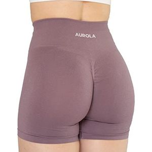 AUROLA Intensify Short d'entraînement pour femme sans coutures Scrunch Short Gym Yoga Running Sport Active Exercise Fitness Shorts, Rose vieilli, M