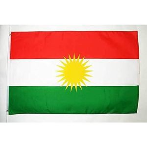 AZ FLAG Koerdistvlag, 150 x 90 cm – Boerd-vlag, 90 x 150 cm, licht polyester