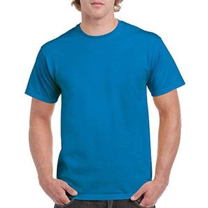 Gildan Heren T-shirt G5000 dik katoen 2-pack, saffier (2 stuks)