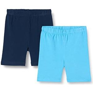 s.Oliver Doppelpack Short Short de Biker Unisexe pour bébé, Bleu/Vert, 68