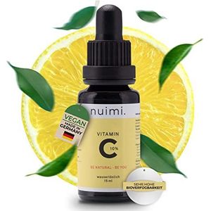 nuimi. Hoog gedoseerde vitamine C-druppels - gedurende 3 maanden, bijna 100% biologische beschikbaarheid, zonder dragerolie, natuurlijk en veganistisch op waterbasis, 15 ml