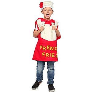 Dress Up America Frans Fry-kostuum voor kinderen, Fries Fun kostuum voor jongens en meisjes - rood, maat M/L (8-14 jaar)