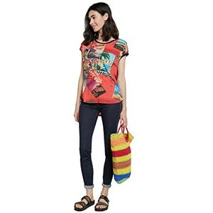 Desigual Ts_Colombia T-shirt voor dames, Rood