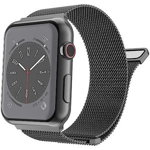 Compatibel met Apple Watch 42 mm, 44 mm, 45 mm, 49 mm, met stevige magneetsluiting van roestvrij staal, horlogeband van metaalgaas, voor iWatch Ultra, Series 8, 7, 6, 5, 4, 3, 2, 1, SE, dames en heren