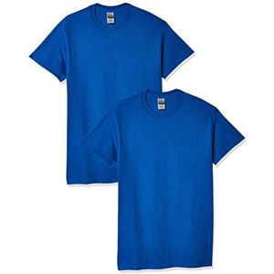 GILDAN Heren T-Shirt Ultra Cotton Adult T-Shirt, 2-Pack, Antieke Royal, S