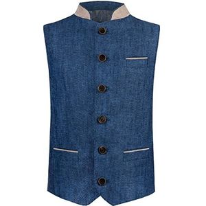 Stockerpoint Trachtenkids Matino Vest voor jongens, Blauw