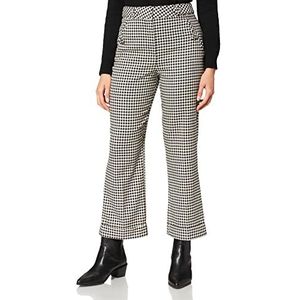 IPEKYOL Damesbroek met dubbele pijpen, Gingham motief, zwart.