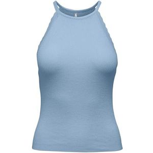 ONLY Haut tricoté pour femme - Coupe normale - Dos nu - Sac de transport, Bleu ciel, XS