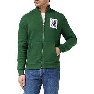 Pepe Jeans Prescott Zip Sweater voor heren, 682 forest green, XS, 682 forest green